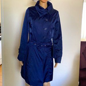MOSSIMO Double Breasted Belted Navy Blue Trench Coat Size S